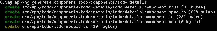 Generate a component with Angular CLI