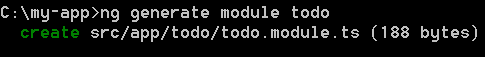 Generate a module with Angular CLI